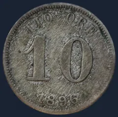 10 Öre 1896 Zweden Zilver