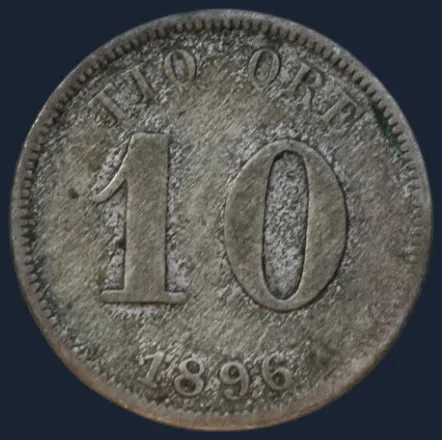 10 Öre 1896 Zweden Zilver
