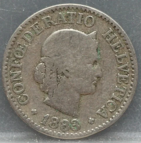 10 Rappen 1883 Zwitserland Cupronikkel