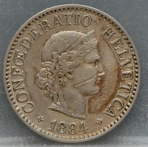10 Rappen 1884 Zwitserland Cupronikkel