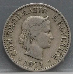 10 Rappen 1894 Zwitserland — Cupronikkel voorzijde