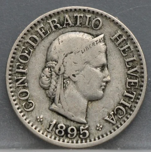 10 Rappen 1895 Zwitserland Cupronikkel