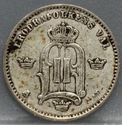 10 Öre 1874 Zweden — Zilver achterzijde