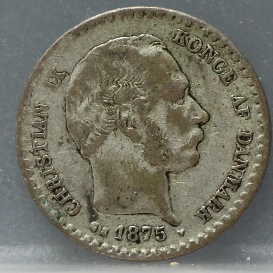 10 Öre 1875 Denemarken Zilver voorzijde