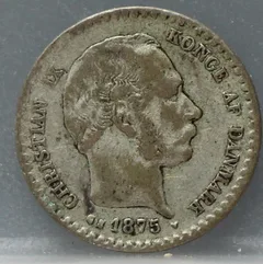 10 Öre 1875 Denemarken Zilver voorzijde