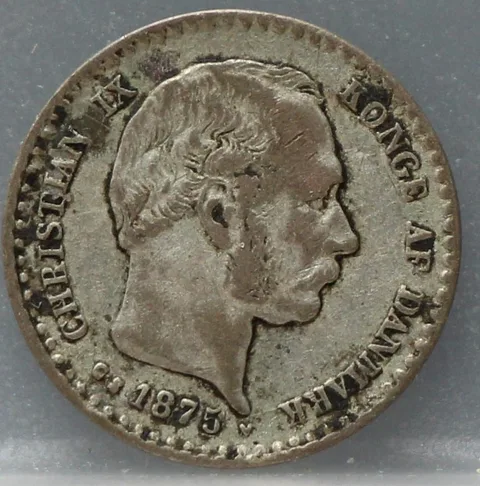 10 Öre 1875 Denemarken Zilver