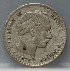 10 Öre 1875 Denemarken Zilver voorzijde
