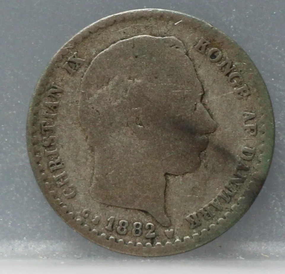 10 Øre 1882 Denemarken Zilver voorzijde