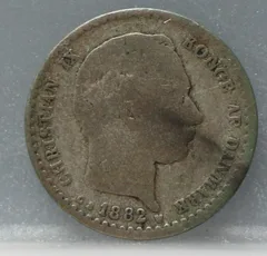 10 Øre 1882 Denemarken Zilver voorzijde