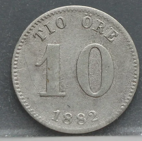 10 Öre 1882 Zweden — Zilver