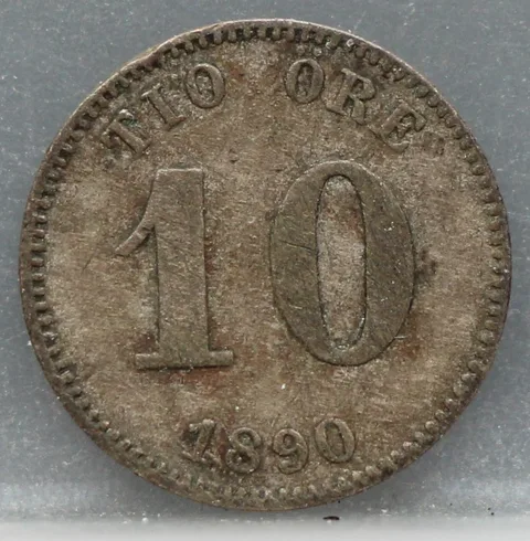 10 Öre 1890 Zweden — Zilver