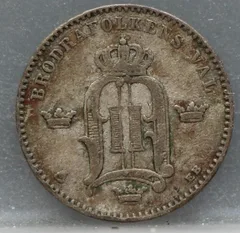 10 Öre 1890 Zweden — Zilver achterzijde
