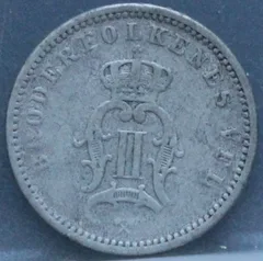 10 Øre 1903 Noorwegen Zilver achterzijde
