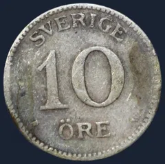 10 Öre 1909 Zweden — Zilver
