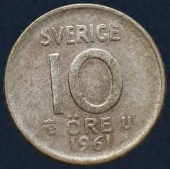 10 Öre 1916 Zweden Zilver