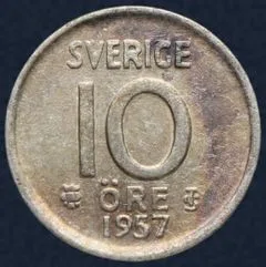 10 Öre 1957 Zweden