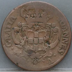 10 Reis 1743 Portugal — Koper achterzijde