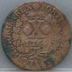 10 Reis 1764 Portugal — Koper voorzijde