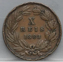 10 Reis 1883 Portugal achterzijde