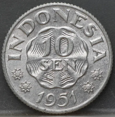 10 Sen 1951 Indonesië — Aluminium