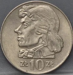 10 Zlotych 1969 Polen — Cupronikkel voorzijde