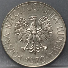 10 Zlotych 1970 Polen — Cupronikkel achterzijde