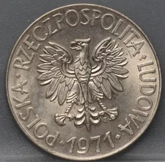 10 Zlotych 1971 Polen — Cupronikkel achterzijde