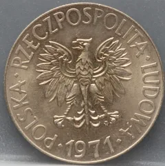 10 Zlotych 1971 Polen — Cupronikkel achterzijde