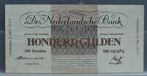 100 Gulden 1945 Geldzuivering — NVMH 119-1A