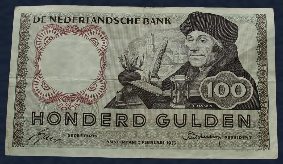 100 Gulden 1953 Erasmus