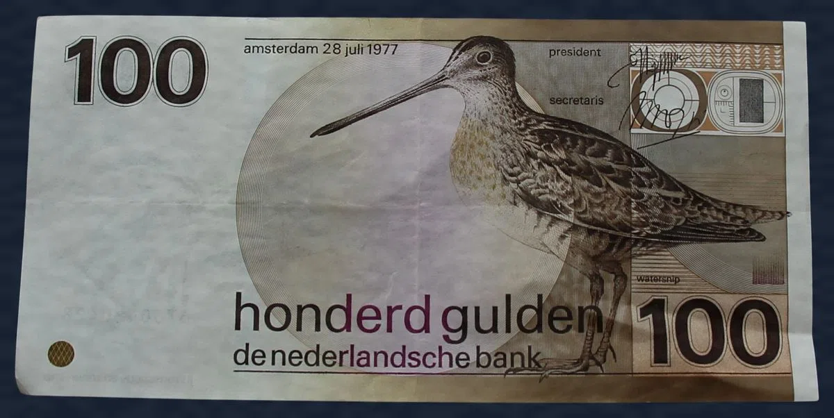 100 Gulden 1977 Bankbiljet Snip