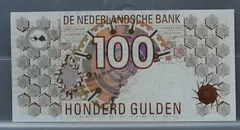 100 Gulden 1992 — Steenuil NVMH 124-1B voorzijde