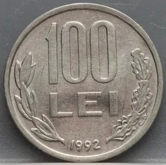 100 Lei 1992 Roemenië — Vernikkeld Staal achterzijde