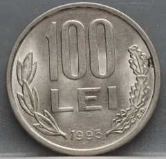 100 Lei 1993 Roemenië — Vernikkeld Staal achterzijde