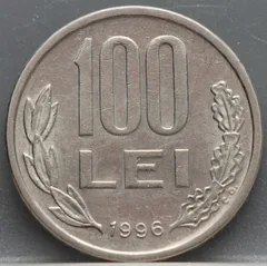 100 Lei 1996 Roemenië — Vernikkeld Staal achterzijde