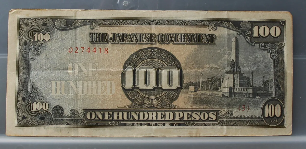100 Pesos 1944 — Filipijnen, Japanse Bezetting voorzijde