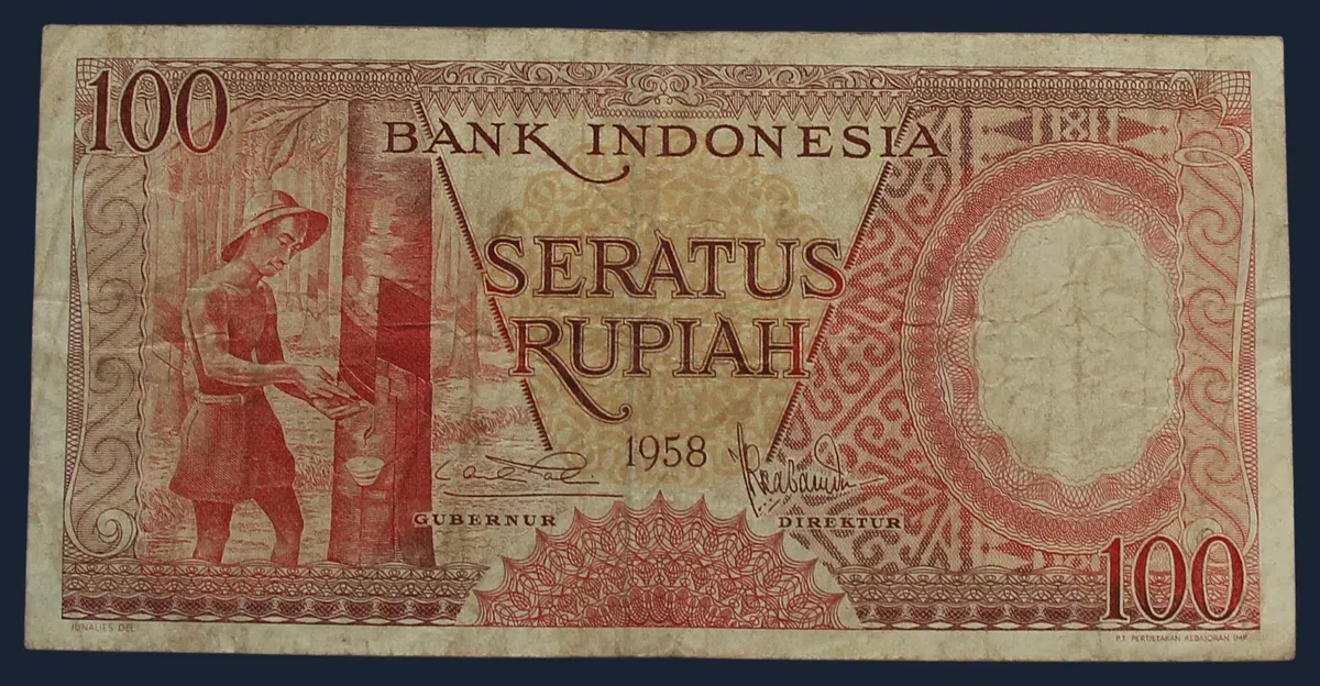 100 Rupiah 1958 Indonesië