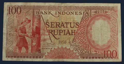 100 Rupiah 1958 Indonesië