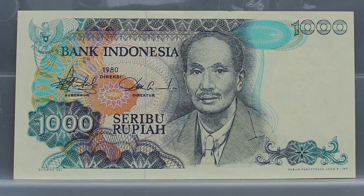 1000 Rupiah 1980 — Indonesië voorzijde