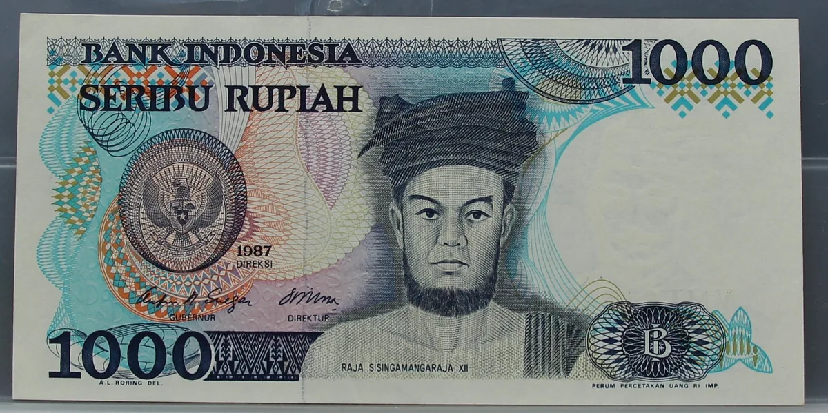 1000 Rupiah 1987 — Indonesië voorzijde