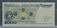 1000 Zlotych 1982 Polen achterzijde