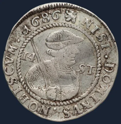 14 Stuiver 1686 - 1/2 florijn 1686 Friesland