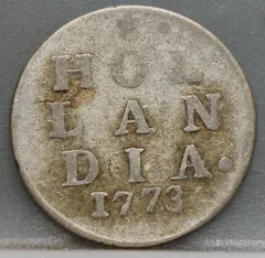 2 Stuiver 1744 Holland — Dubbele Wapenstuiver