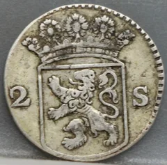 2 Stuiver 1763 Holland — Dubbele Wapenstuiver