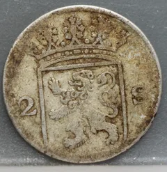 2 Stuiver 1774 Holland — Dubbele Wapenstuiver