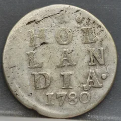 2 Stuiver 1780 Holland — Dubbele Wapenstuiver