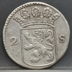 2 Stuiver 1744 Holland — Dubbele Wapenstuiver