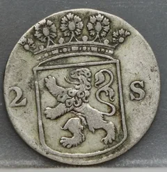 2 Stuiver 1760 Holland — Dubbele Wapenstuiver