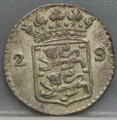 2 Stuiver 1787 West-Friesland - dubbele wapenstuiver 
