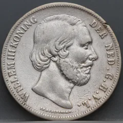 2 1/2 gulden 1854 - rijksdaalder 1854 -  Willem 3 voorzijde